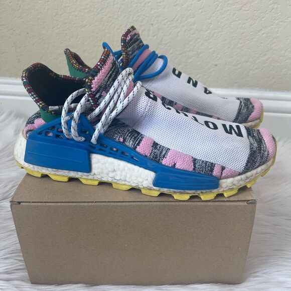 Adidas Pharrell Williams Solar Hu  NMD “Solar Pack MOTH3R” Sneakers size 9 - Picture 1 of 10